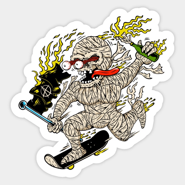 Riot Mummy Sticker by Joe Tamponi